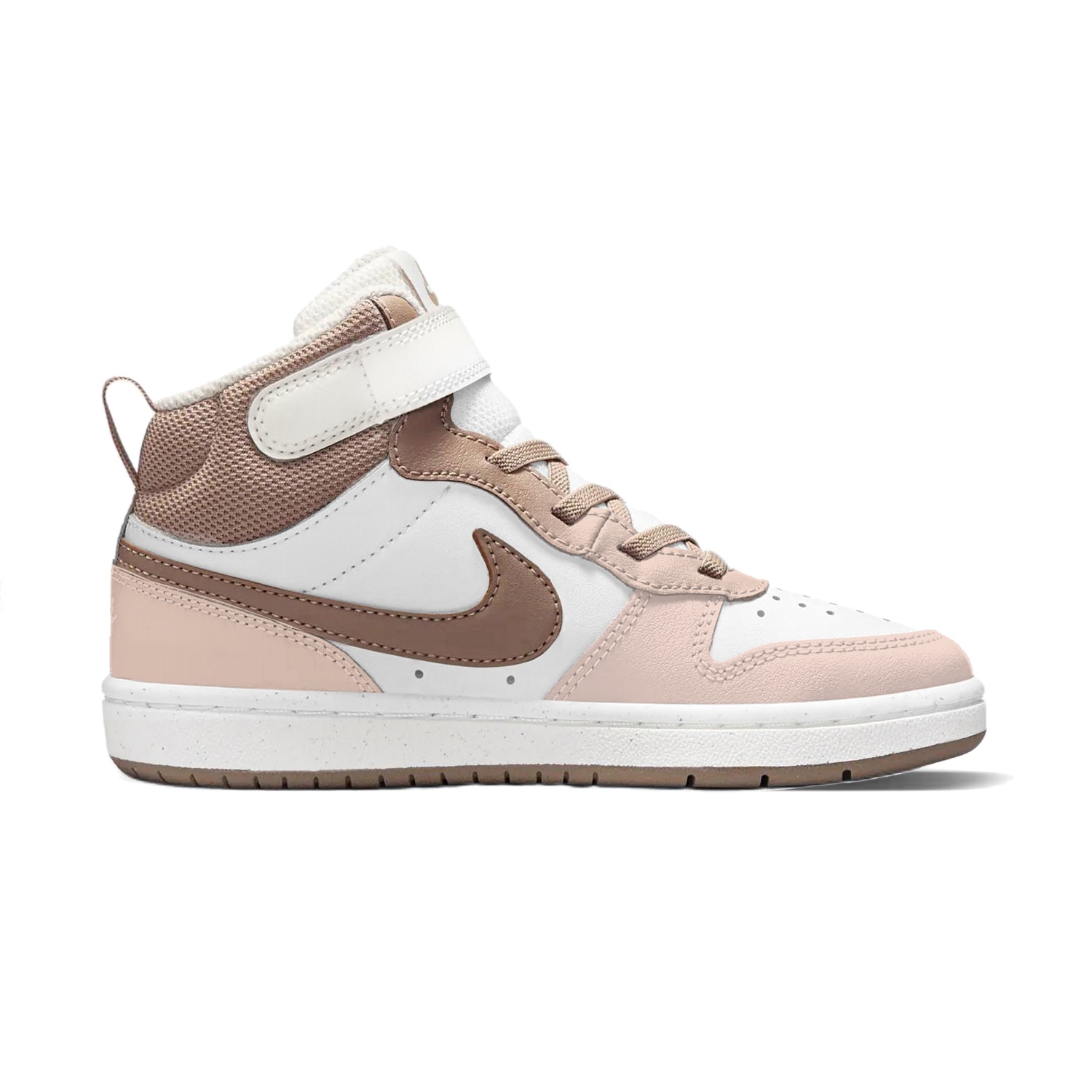 Nike Court Borough Peach Pink нескользящие устойчивые к истиранию высокие детские скейтбординг кроссовки Pink — фото 4