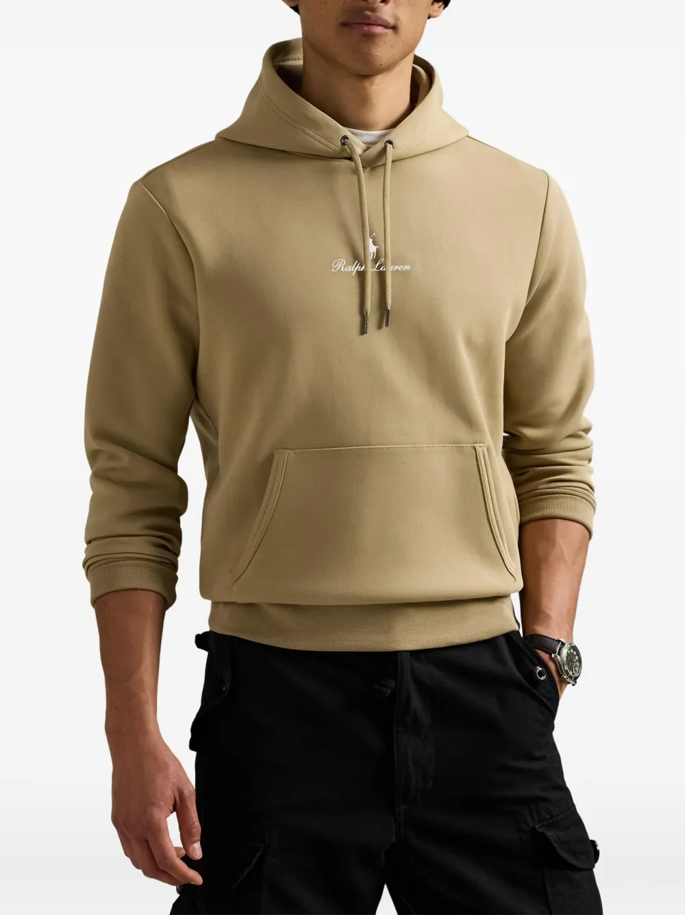 Худи с вышитым логотипом POLO RALPH LAUREN, нейтральный — фото 3