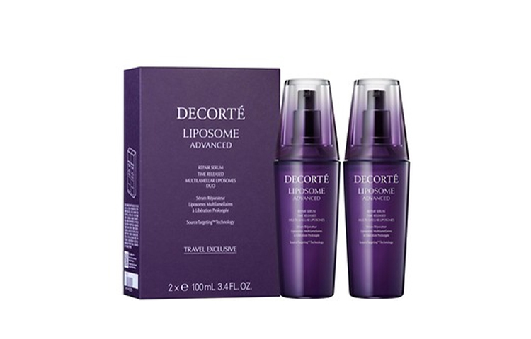 DECORTE Daike 2 маленькие фиолетовые флаконы сыворотки Bifida Ferment Lysate для уплотнения и борьбы с морщинами 30мл/50мл/75мл/100мл — фото 4