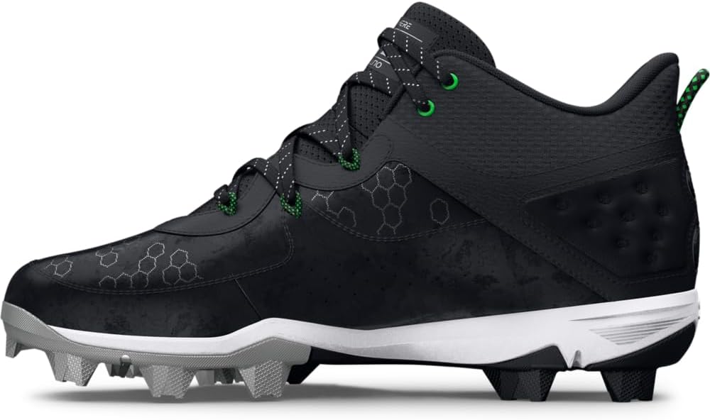 

Кроссовки Under Armour Mens Harper 8 Mid RmBaseball, (001) Black/Black/Metallic Silver
