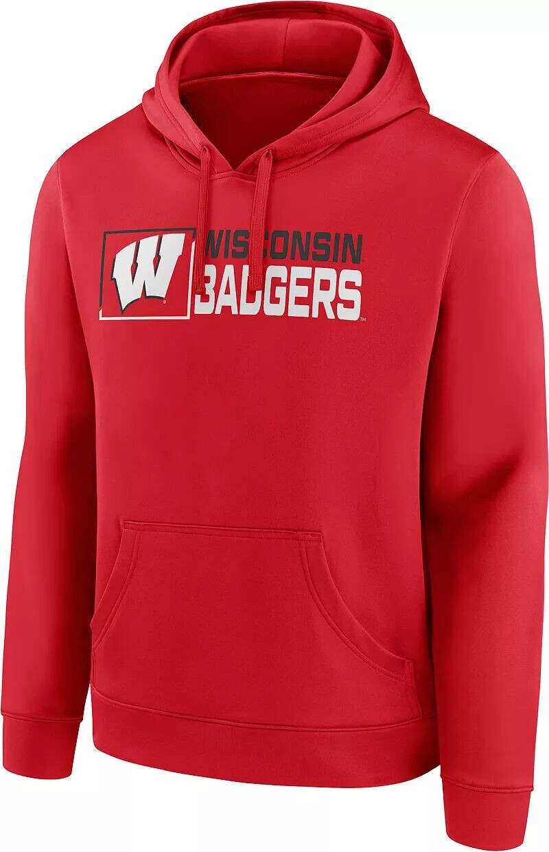 

Мужская красная пуловерная толстовка с капюшоном NCAA Wisconsin Badgers