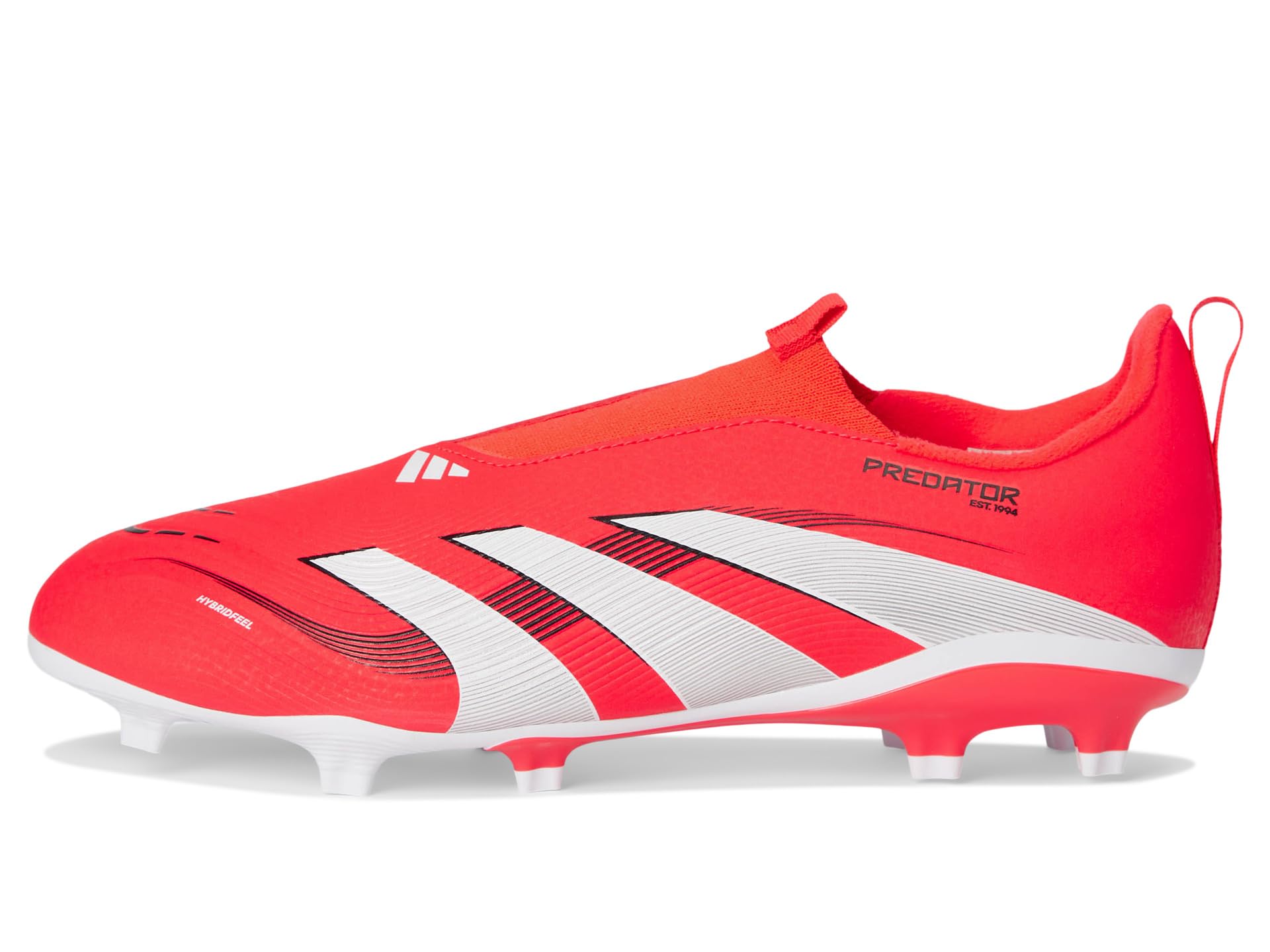 Кроссовки Adidas Kids League Predator Laceless Firm Ground/Multi Ground Soccer Cleats, Lucid Red/White/Black — фото 4