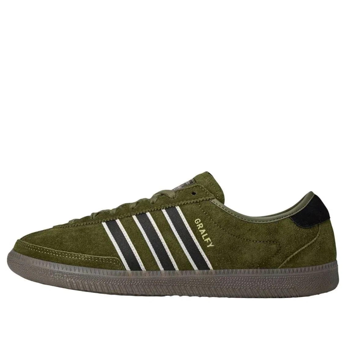 Кроссовки Adidas Gralfy SPZL 'Olive Black' KK4203, оливково-зеленый