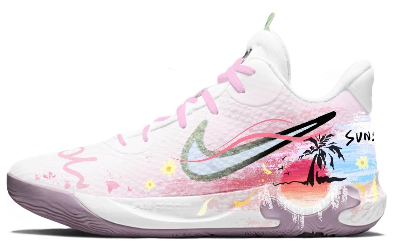 

Кроссовки Nike KD Trey 5 IX Vintage Basketball Shoes Men Low-top Pink/white, розовый