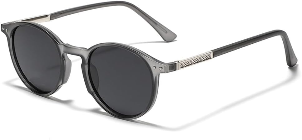 

круглые солнцезащитные очки для мужчин, для вождения, из ацетата, унисекс, поляризованные солнцезащитные очки, ретро, ​​для женщин, коричневые, серые, унисекс WNCKSQ, Gray