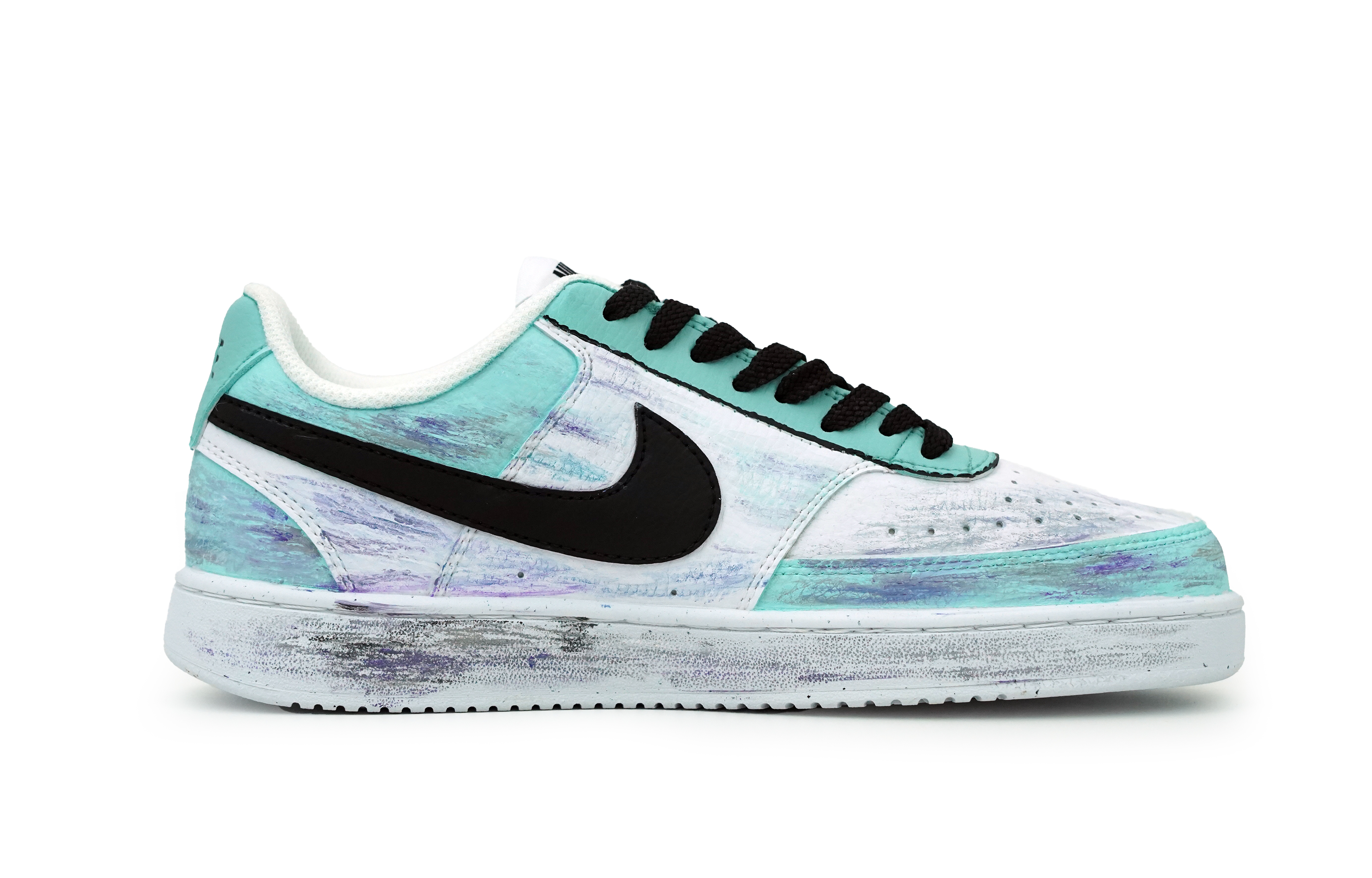 

Кроссовки Nike Court Vision 1 Skateboarding Shoes Women's Low-top Turquoise, цвет Freedom and peace