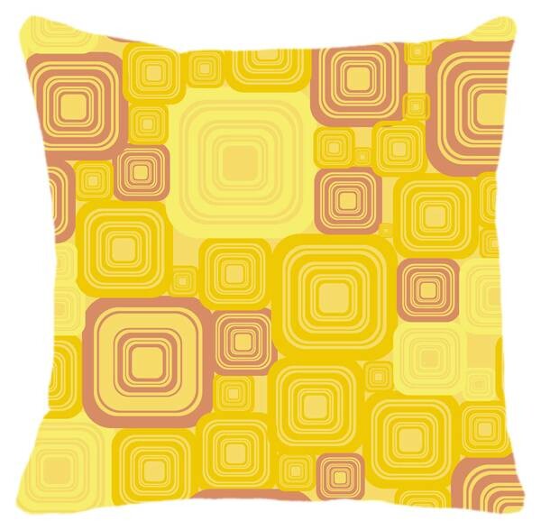 

Подушка с цифровой печатью Dmora, 40x5x40 см, желтый