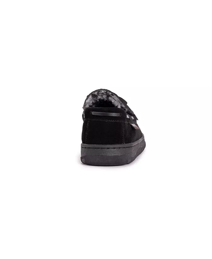 Мужские мокасины-тапочки Paul Printed из берберской замши MUK LUKS, черный — фото 2