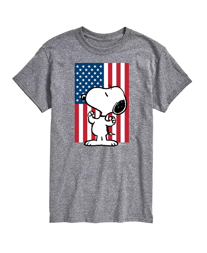 

Футболка мужская с коротким рукавом Hybrid Apparel Peanuts Flag AIRWAVES, серебряный