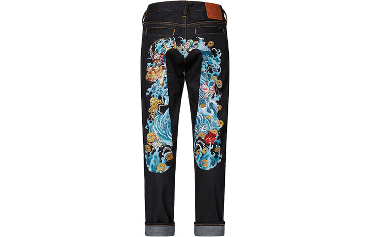 

Джинсы мужские деним синие Evisu, синий