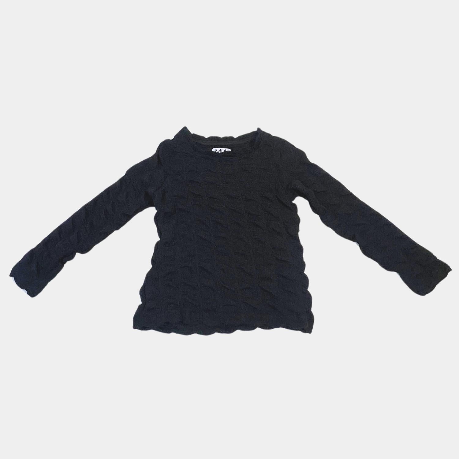 

Топ Popcorn с длинными рукавами для девочек, черный Mia, черный