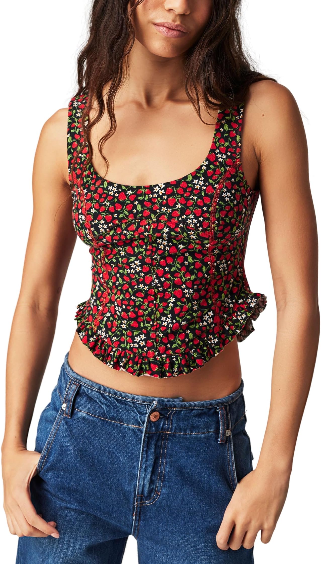

Топ Free People Melanie Tank, цвет Strawberry Combo
