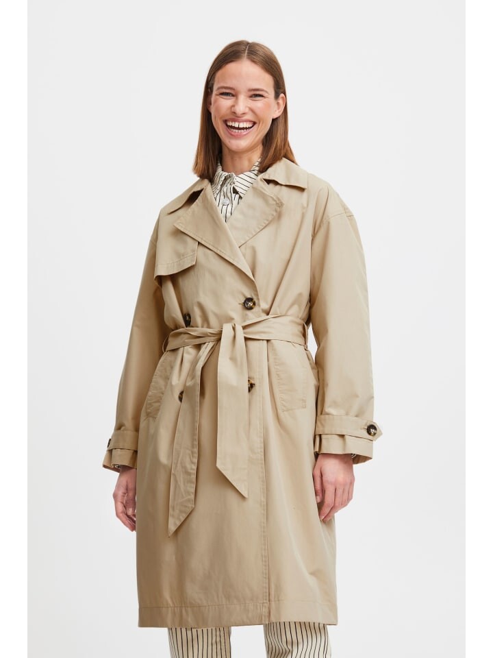 

Куртка b.young Cabanjacke BYCALEA TRENCHCOAT - 20814238 cooler Trenchcoat, натуральный