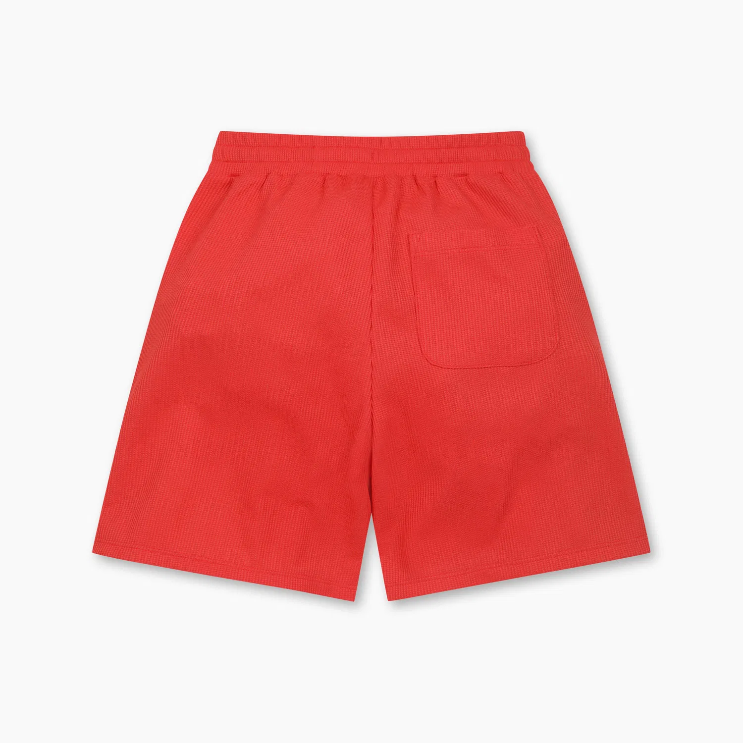 Детские вафельные шорты 5/8 красные от Benetton Kids — фото 2