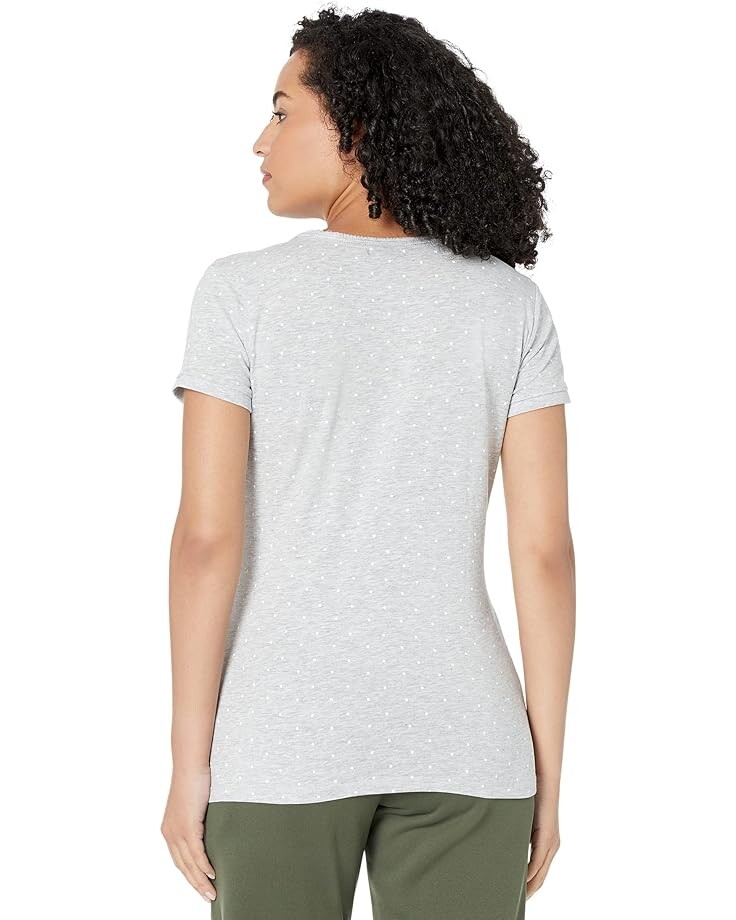 

Рубашка U.S. POLO ASSN. Small Pony Stretch Dot V-Neck Tee Shirt, цвет Light Grey Heather