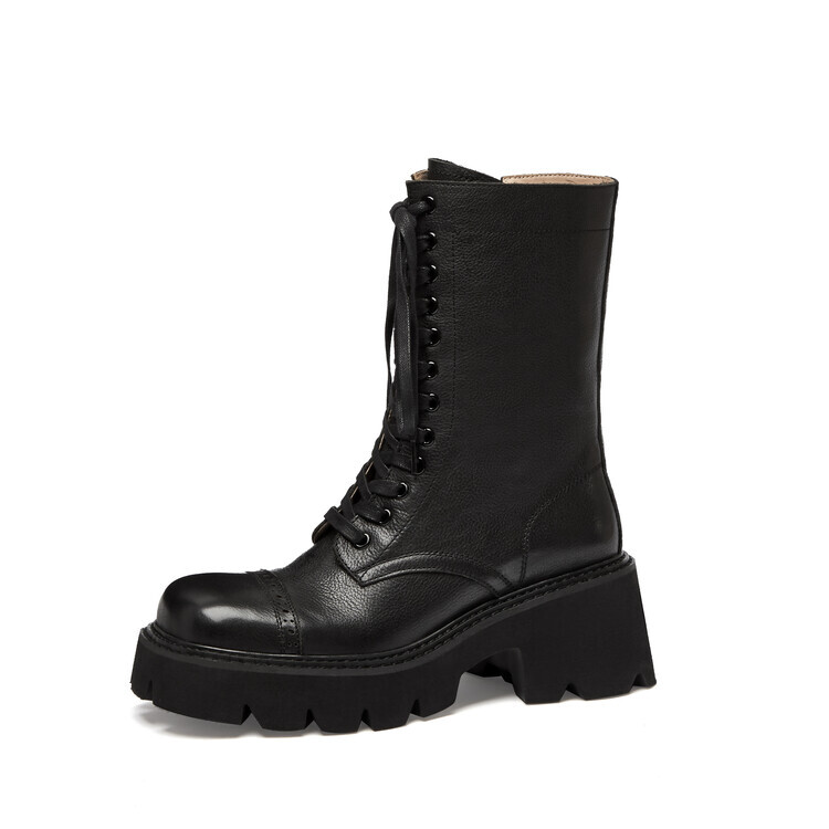 

Ботинки Martin Boot женские Su Yanjiao, цвет Black Fleece-lined