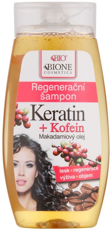 Восстанавливающий шампунь с кератином и кофеином Bione Cosmetics, 260 мл — фото 2