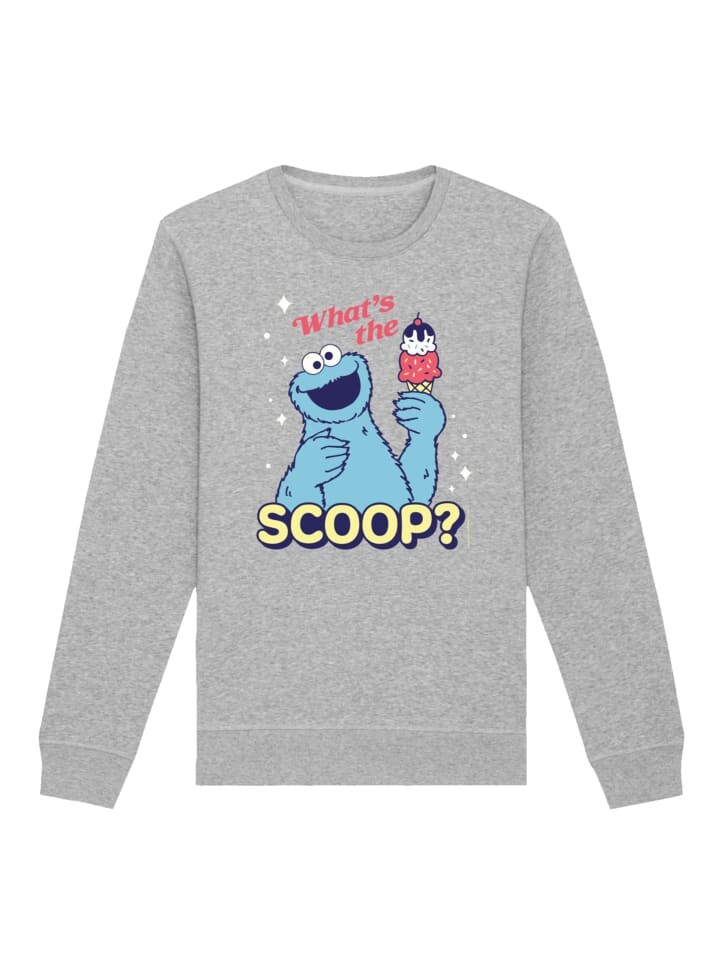 

Толстовка F4NT4STIC Sweatshirt Sesamstraße Cookie Monster Scoop, пятнистый серый