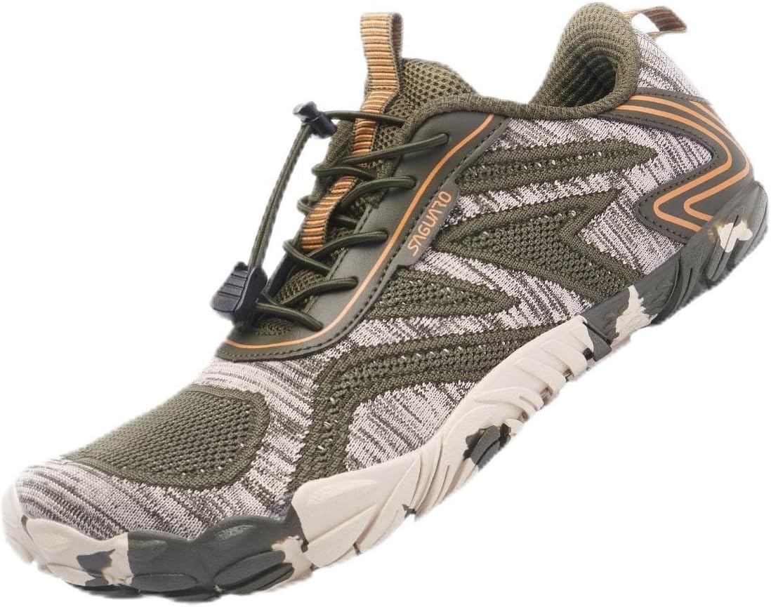 

SAGUARO Active II- минималистичные кроссовки для ходьбы с широким носком, нулевой высотой подошвы и перепадом высоты, для мужчин и женщин, зеленый