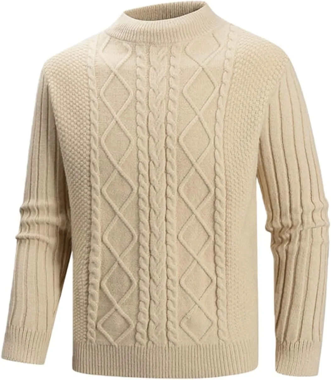 

Мужской джемпер с воротником-стойкой из жаккарда FOLKFOLD