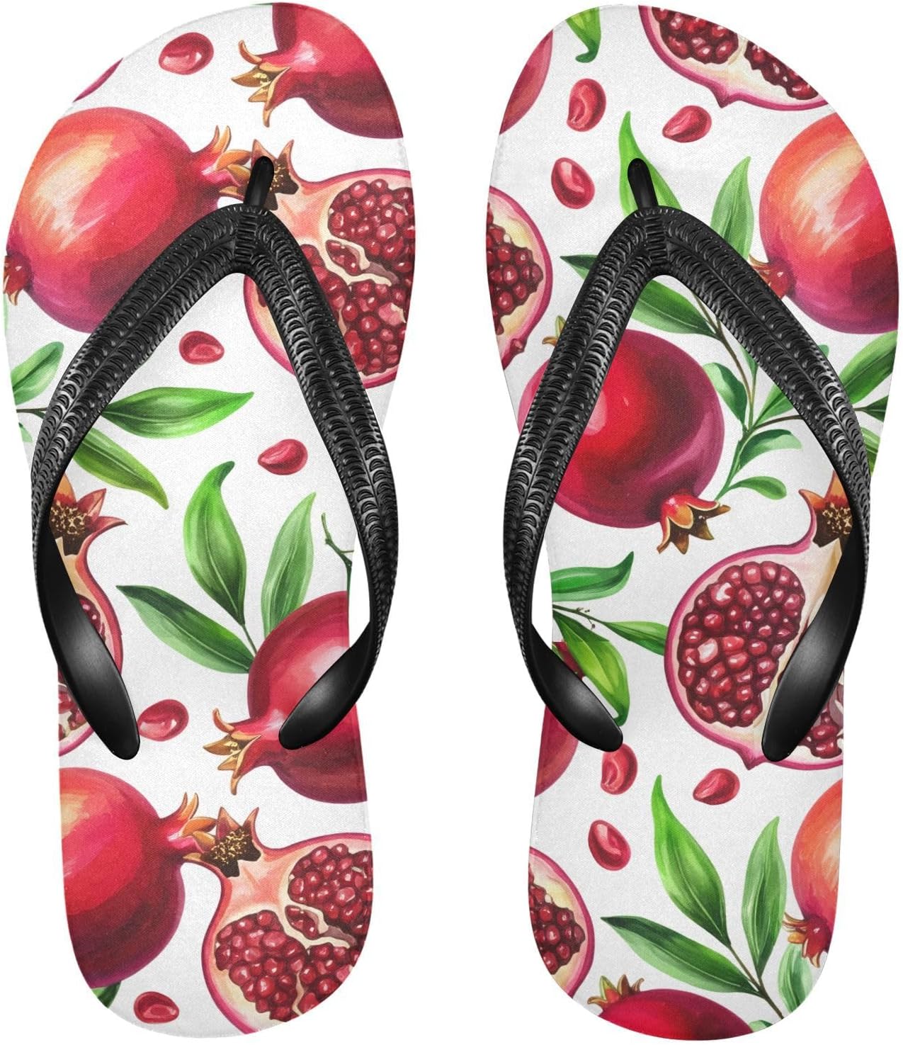 

Женские и мужские пляжные шлепанцы-гладиаторы с принтом граната, белые, резиновые, с нескользящей подошвой, летние тапочки для прогулок Sinestour