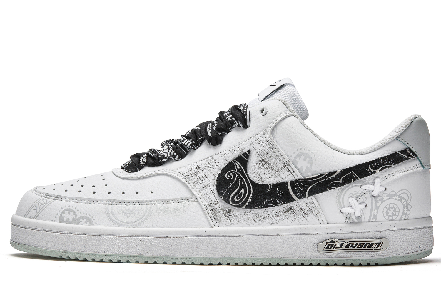 

Кроссовки для скейтбординга Nike Court Vision 1 Free Panda Black Knight противоскользящие износостойкие мужские низкие белые черные