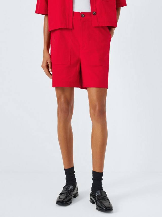 

Шорты Cary из смеси хлопка и льна Barbour, Crimson Red