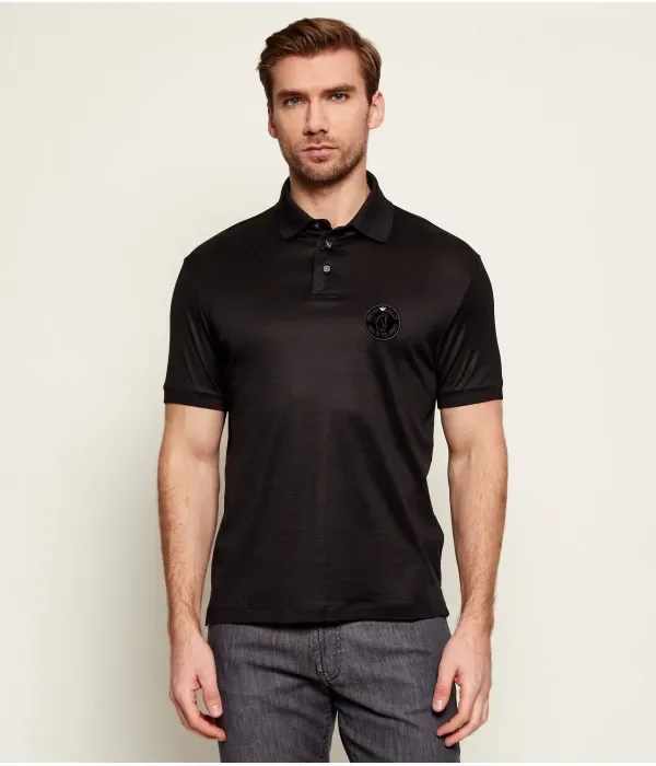 Поло на Китайский Новый год regular fit Emporio Armani, черный
