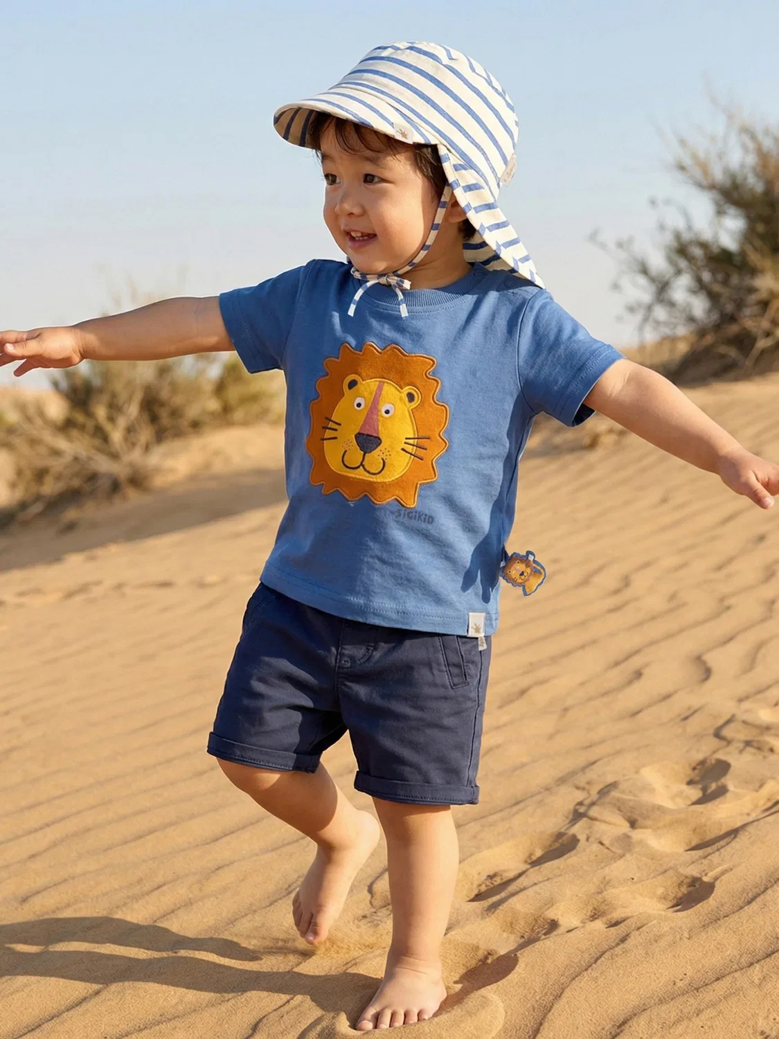 Sigikid Рубашка T-Shirt Tiger & Löwe синего цвета — фото 2