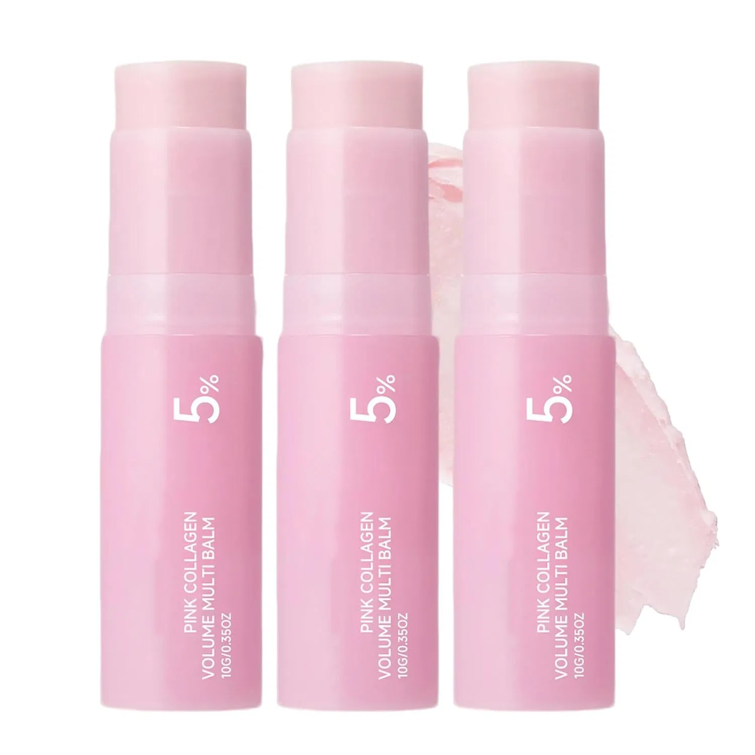 Бальзам для губ Zkkd — Бальзам-стик Pink Collagen Volume Multi Balm для лица и губ, . , 3Pcs, 10 г