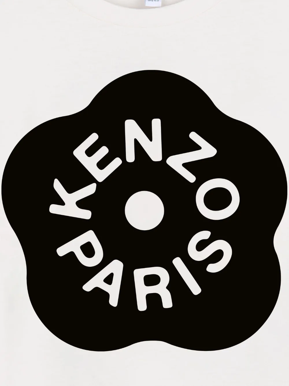 Футболка с цветочным принтом Kenzo Kids, бежевый — фото 3