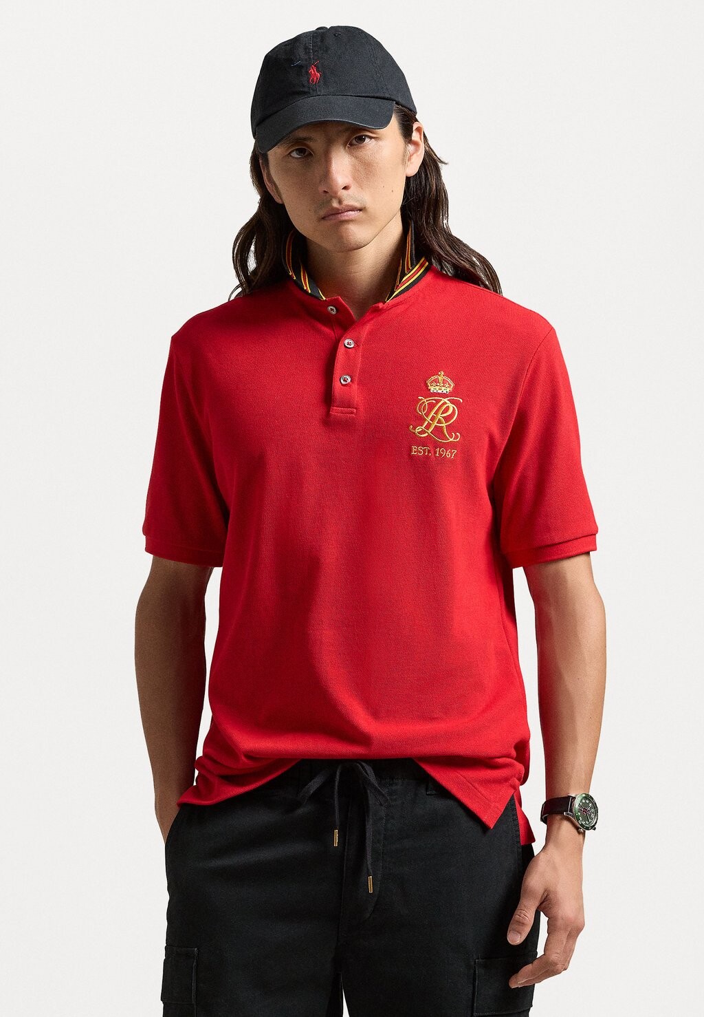 

Рубашка поло CLASSIC FIT CREST MESH POLO SHIRT Polo Ralph Lauren, красный