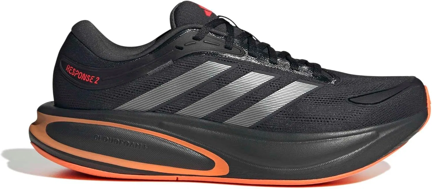 Мужские беговые кроссовки Adidas Response 2, Core Black Iron Met Carbon — фото 2