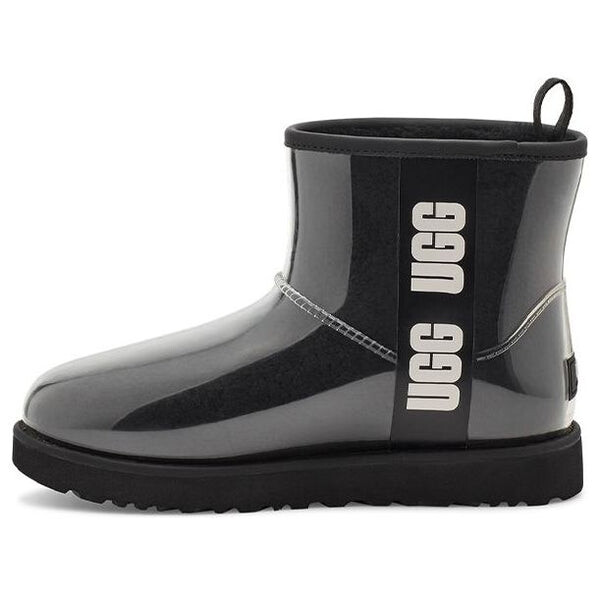 

Кроссовки (WMNS) UGG Classic Clear Mini Large LOGO Fleece Lined Black, черный