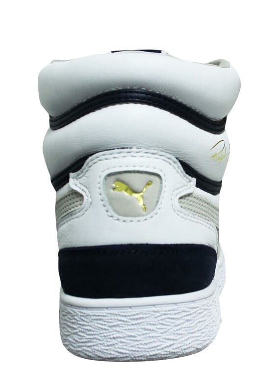 Мужские кожаные кроссовки на шнуровке Mid OG E X Ralph Sampson 370718 01 Puma, белый — фото 2