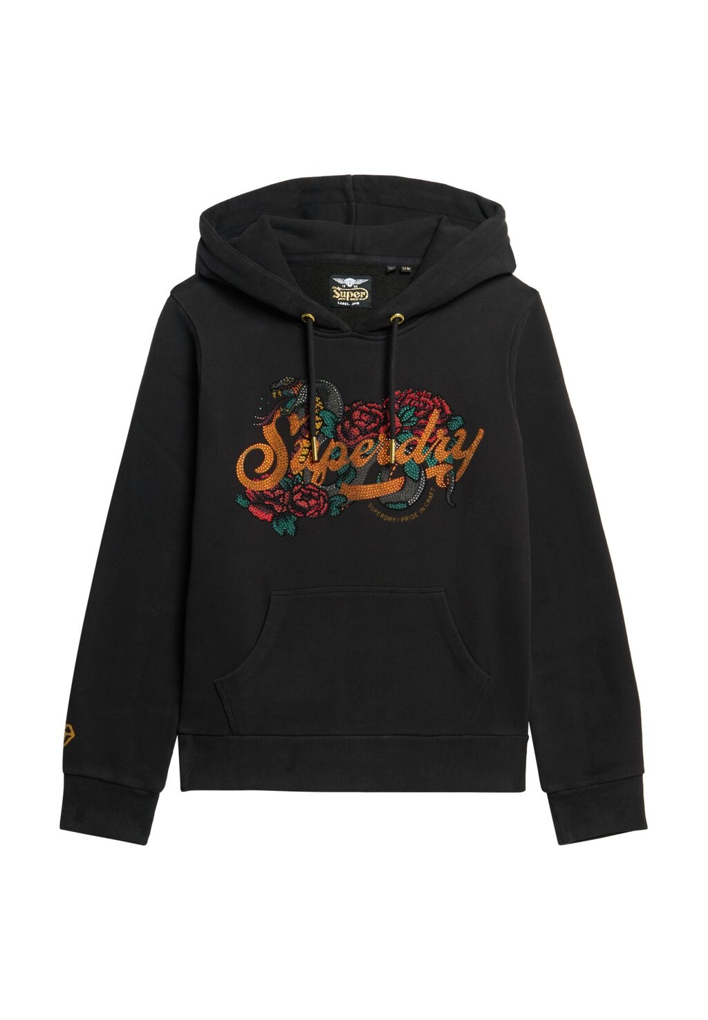 

Толстовка с капюшоном TATTOO SCRIPT GRAPHIC Superdry, черный