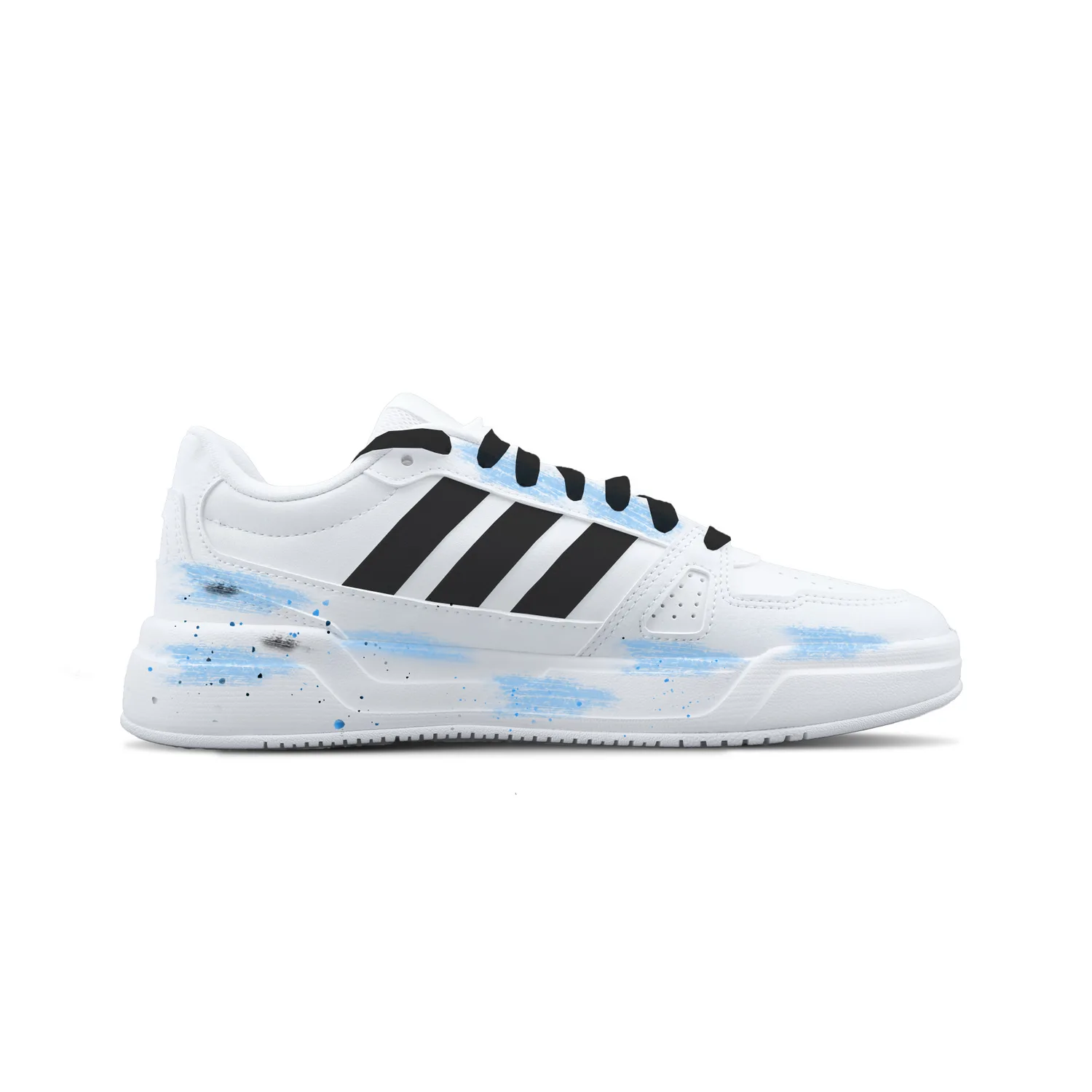 LITE BALLER PU Star Sea Graffiti Abrasion Resistant легкие нескользящие низкие кроссовки для скейтбординга Unisex Adidas, starry sea graffiti синий — фото 3