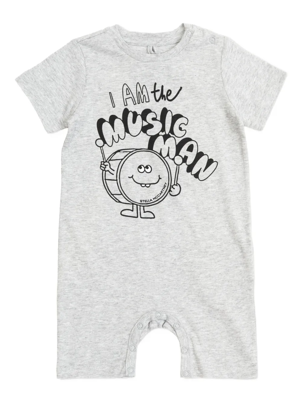 

Комбинезон с короткими рукавами и графическим принтом Stella Mccartney Kids, серый