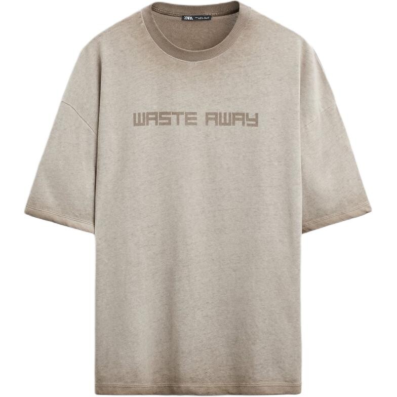 

Футболка мужская светло-коричневая Zara, коричневый