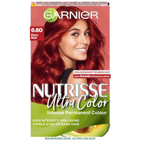 

Стойкая питательная краска для волос Garnier, цвет 6.60 ultra fiery red
