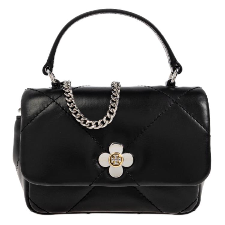 

TORY BURCH Кожаный клатч на цепочке с алмазным стеганием