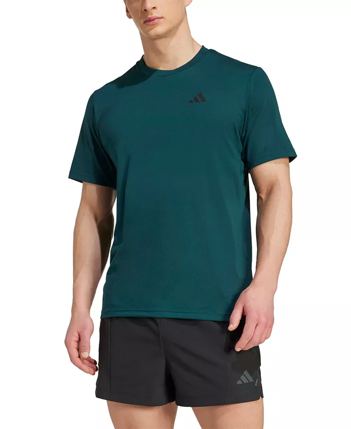 

Мужская тренировочная футболка Essentials Feel Ready с логотипом adidas, зеленый