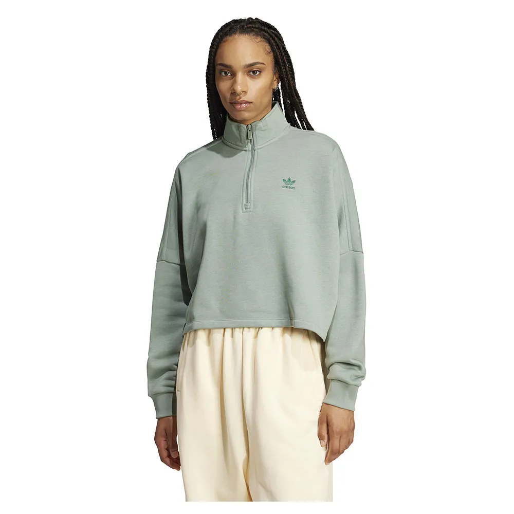 

Толстовка adidas Originals Essentials Fleece half zip, зеленый