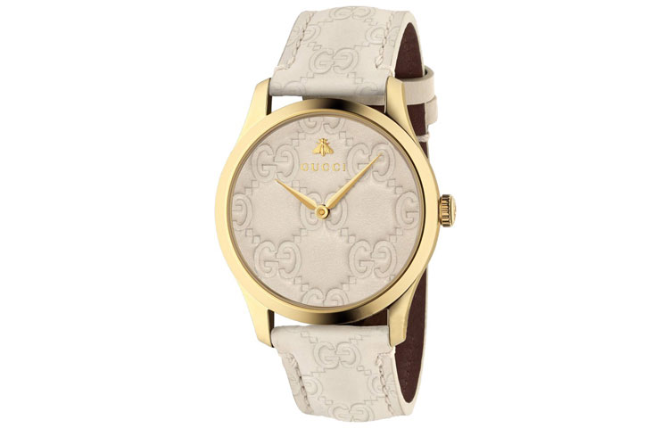 

GUCCI Часы G Timeless Collection Wrist Watch Quartz Movement Leather Strap White Dial Women's Watch