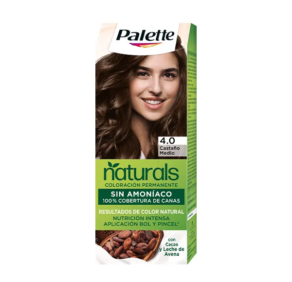 

Крем-краска для волос без аммиака Naturals Coloración Permanente Palette Naturals, цвет castaño medio