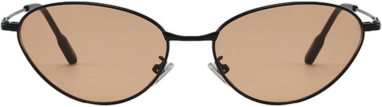 

Солнцезащитные очки «кошачий глаз» для женщин, защита от ультрафиолета UV400, металлическая оправа, коричневые солнцезащитные очки, модный стиль, женские солнцезащитные очки mincl, Brown