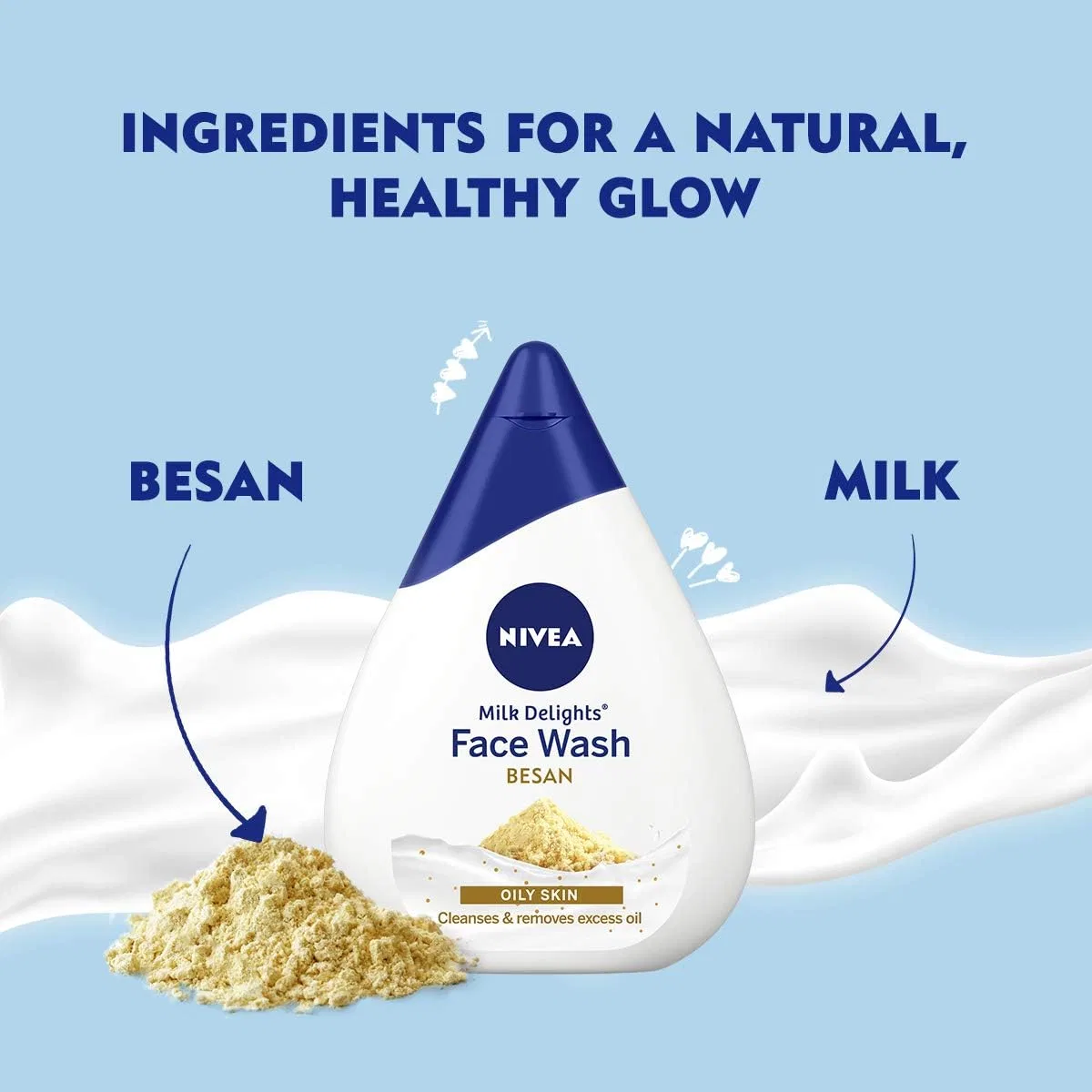 Гель для умывания Nivea — С молоком и мелкой граммовой мукой для жирной кожи, 100 мл — фото 3