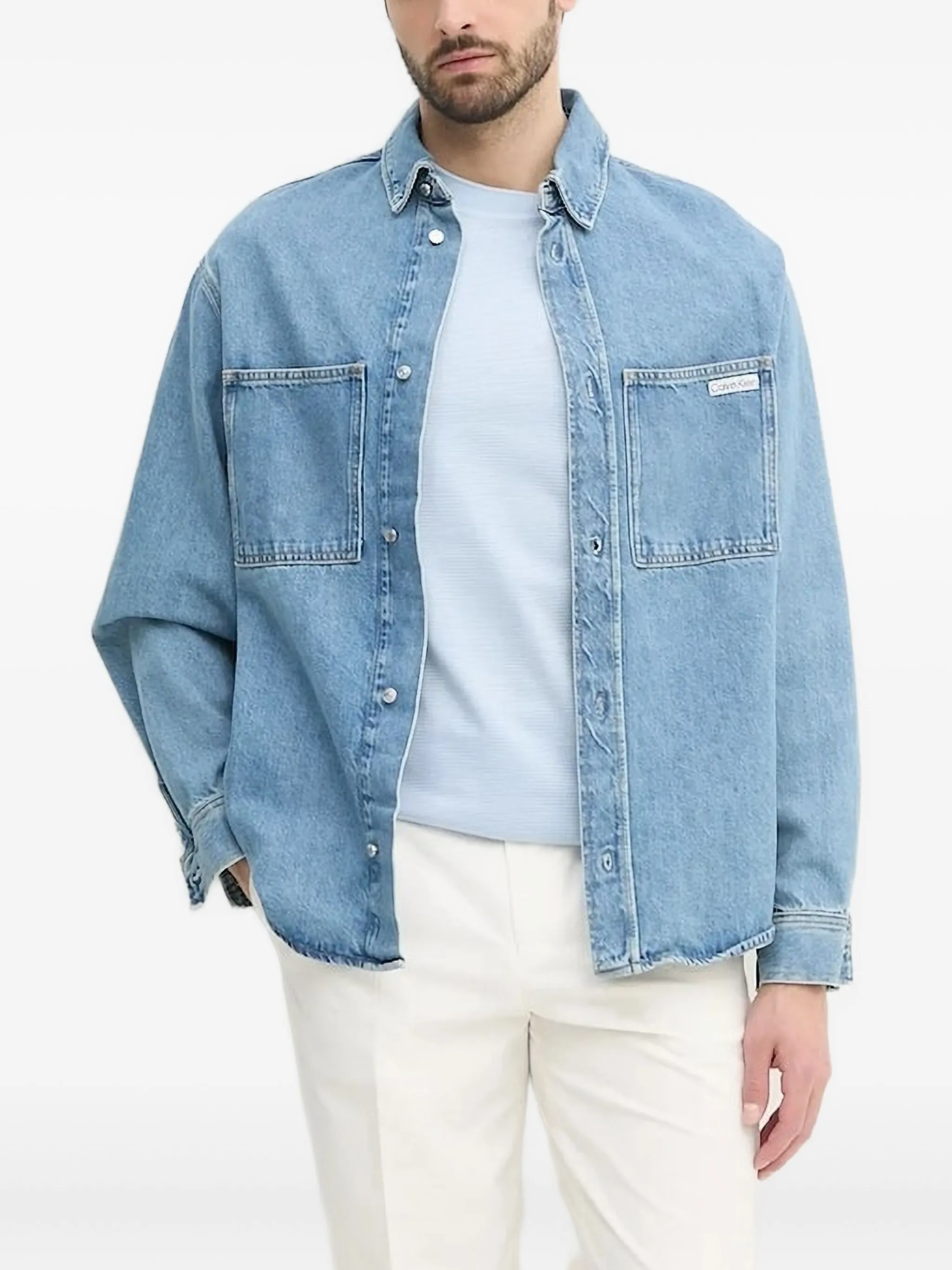 

Фактурная футболка с круглым вырезом Boss, синий