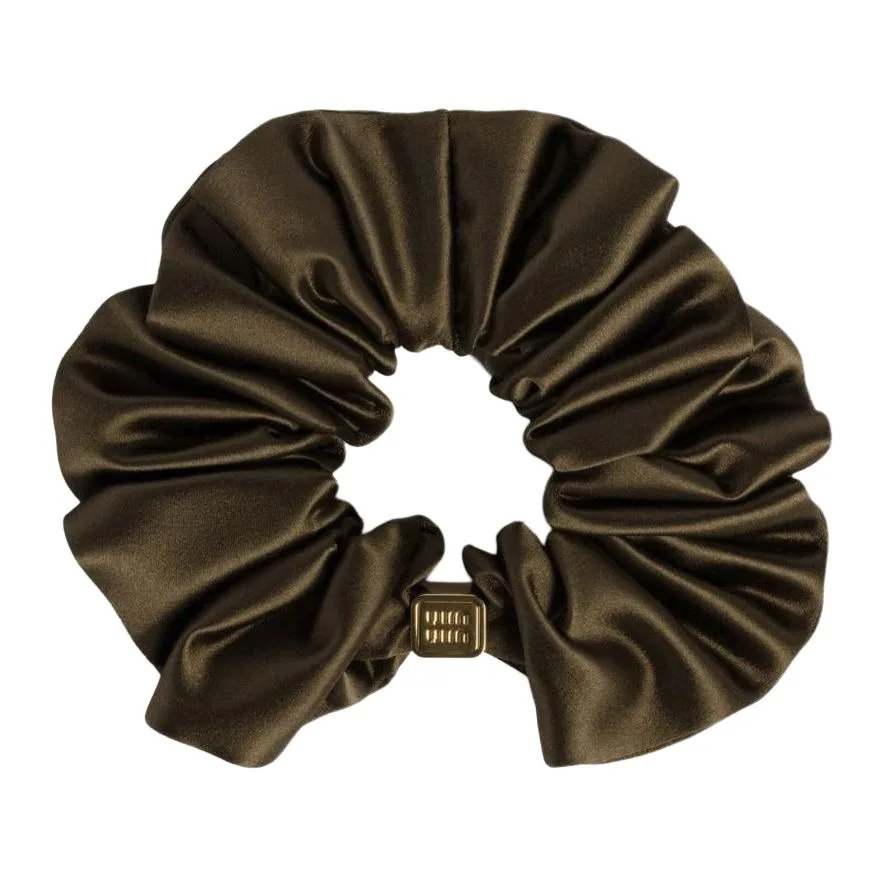 MIU MIU Скра́нч Army Green Satin