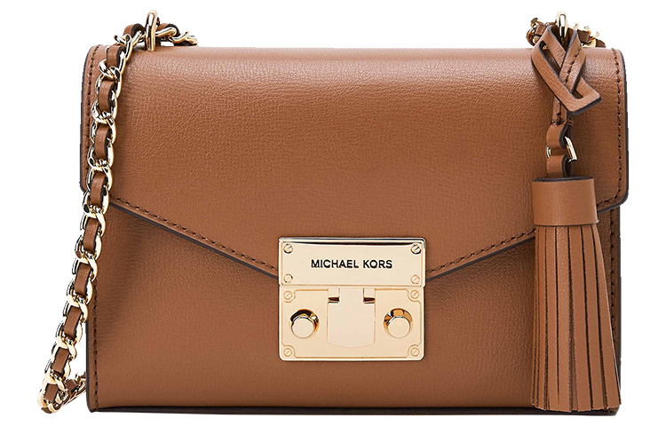 

MICHAEL KORS Сумка через плечо из коровьей кожи, маленькая женская, коричневого цвета